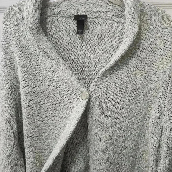 Eileen Fisher Gray Women's Cardigan Sweater - Picture 3 of 8